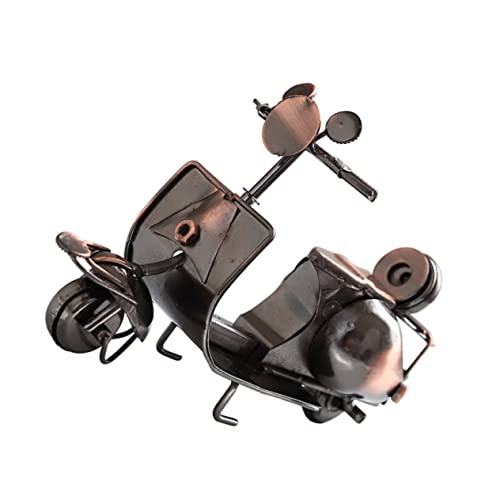 ULTECHNOVO Wrought Iron Motorrad Modell Retro Motorrad Deko für Schreibtisch oder Regal Handgefertigt aus Robustem Langlebiges und Stilvolles Wohnaccessoire Kupferfarbe von ULTECHNOVO