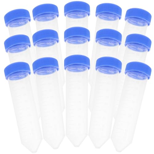 ULTECHNOVO Zentrifugenröhrchen 50 Ml 25 Packungen Sterile Konische Röhrchen mit Schraubverschluss Polypropylenbehälter mit Graduierung Und Schreibmarkierungen Fläschchen- Reagenzglas für von ULTECHNOVO