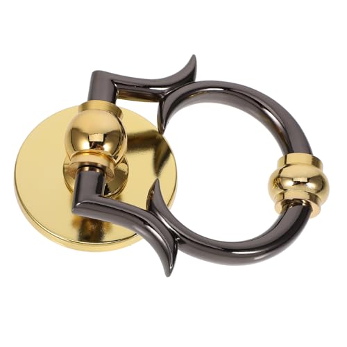 ULTECHNOVO Zinklegierung Türklopfer mit Dekorativem Ring Europäisches Minimalistisches Design für Haustüren Klarer Einfache Installation Gunmetal Gold von ULTECHNOVO