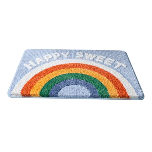 ULTECHNOVO rutschfeste Badematte Regenbogen Design Waschbar Wasserabsorbierend Weicher Shaggy Badvorleger für Badezimmer Rutschfester Bodenmatte Farbenfrohes Badaccessoire ULTECHNOVO rutschfeste Badematte Regenbogen Design Waschbar Wasserabsorbierend Weicher Shaggy Badvorleger für Badezimmer Rutschfester Bodenmatte Farbenfrohes Badaccessoire von ULTECHNOVO