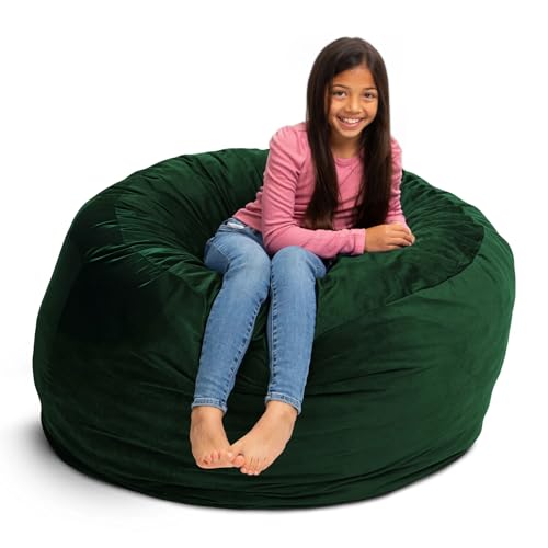 ULTIMATE SACK 1,2 m Sitzsack-Stuhl, Übergroßer Sitzsack-Sessel für Erwachsene, bequemer Stuhl, Sitzsack, Couch, Lounge, Sofa, Loveseat Möbel | Hunter Green Suede von ULTIMATE SACK