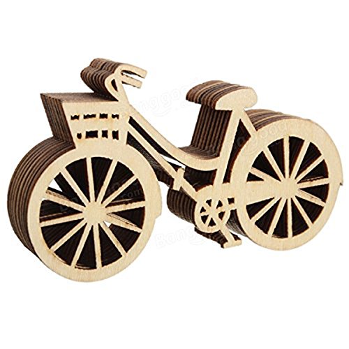 ULTNICE 10 Stück Holz Fahrrad für Rustikalen Thema Hochzeit Party Deko von ULTNICE