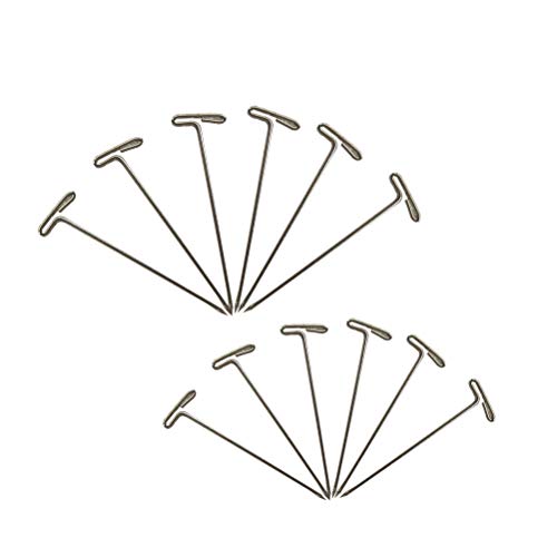 ULTNICE 150pcs Stahl T-Nadeln T-Pins für Blockieren Perücken Nähen Basteln DIY (51mm + 38mm) von ULTNICE