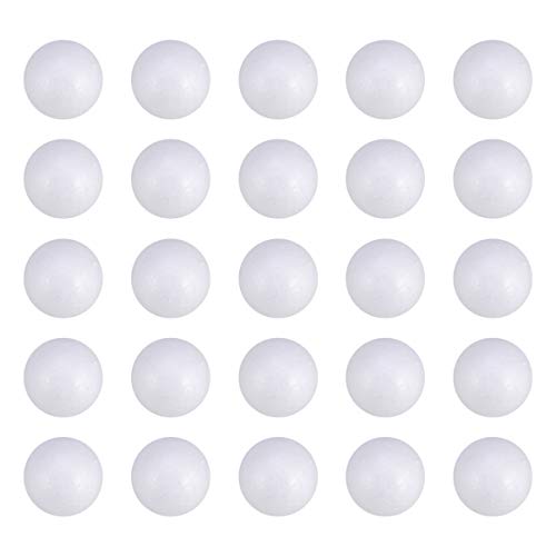 ULTNICE 50 Stück Styroporkugeln 5 cm Bastelschaumkugeln Grundschaumkugeln Modellierbedarf für DIY Arts Craft Home School-Projekt von ULTNICE