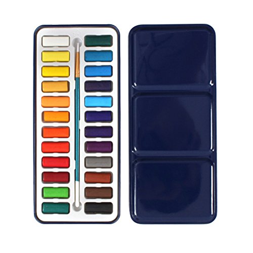 Aquarell Malkasten mit Pinsel Farben (Fall in zufälliger Farbe) von ULTNICE