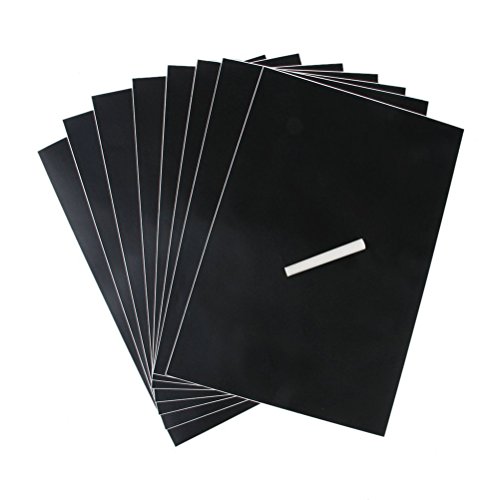 ULTNICE Kreidetafel, 8 Stück, schwarz, A4, abnehmbare Tafel, mit 1 Kreide von ULTNICE
