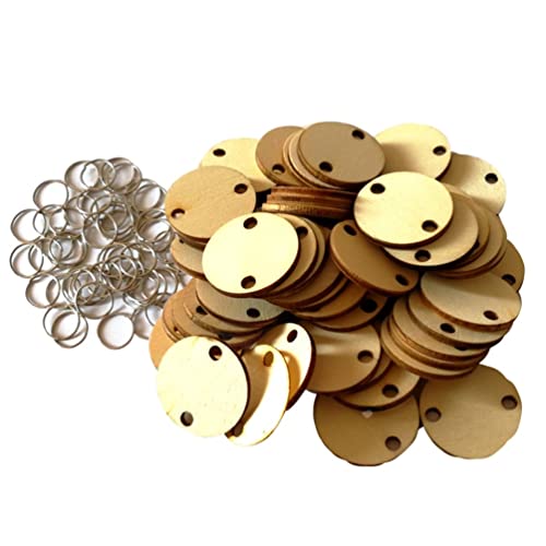 Runde Holzscheiben mit 100 Eisen für Geburtstagserinnerung Plaque Board 100pcs von ULTNICE