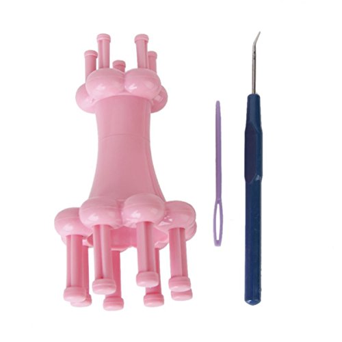 ultnice Spule Loom mit Pull Nadel Häkelnadel für die Schals (Pink) von ULTNICE
