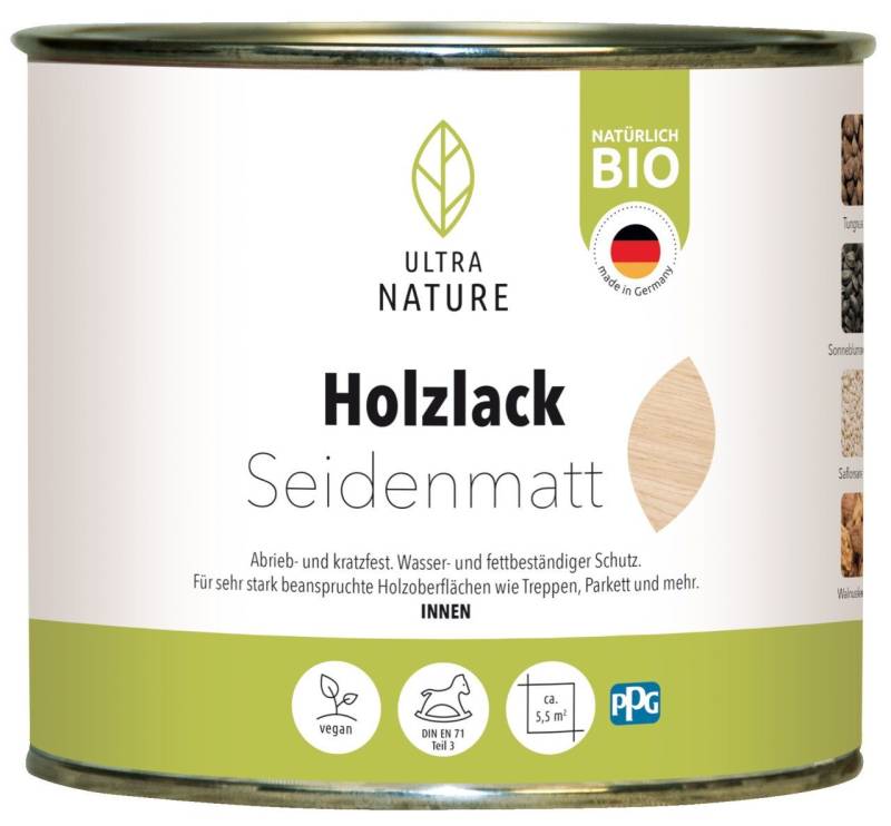 ULTRA NATURE Holzlack Ultra Nature Holzlack 375 ml seidenmatt von ULTRA NATURE