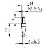 Stahl Messeinsatz für Messuhren 6mm von ULTRA