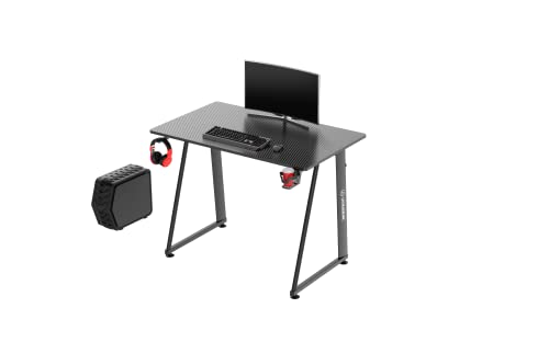 ULTRADESK Enter V2 | Computertisch Gaming-Schreibtisch Tisch mit verstellbaren, rutschfesten Füßen, Stromkabel-Clip, Headset-Haken, Getränkehalter | Stahlrahmen mit Verstärkungen, Schwarz 100x60 cm ULTRADESK Enter V2 | Computertisch Gaming-Schreibtisch Tisch mit verstellbaren, rutschfesten Füßen, Stromkabel-Clip, Headset-Haken, Getränkehalter | Stahlrahmen mit Verstärkungen, Schwarz 100x60 cm von ULTRADESK