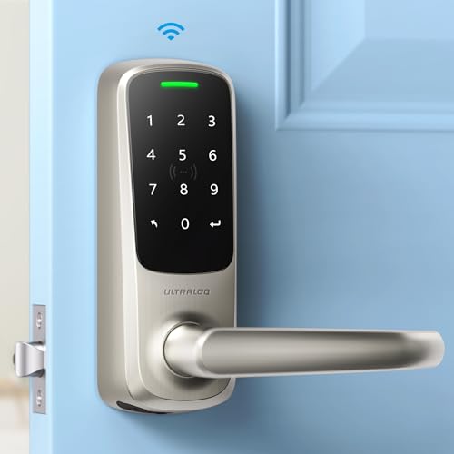 ULTRALOQ Latch 5 Smart Lock - Integriertes WiFi Smart Türschloss mit NFC - Keyless Entry Door Lock - Digital Touchscreen Keypad Türschloss - Smart Locks für Haustür - App Steuerung - Kein Hub ULTRALOQ Latch 5 Smart Lock - Integriertes WiFi Smart Türschloss mit NFC - Keyless Entry Door Lock - Digital Touchscreen Keypad Türschloss - Smart Locks für Haustür - App Steuerung - Kein Hub von ULTRALOQ