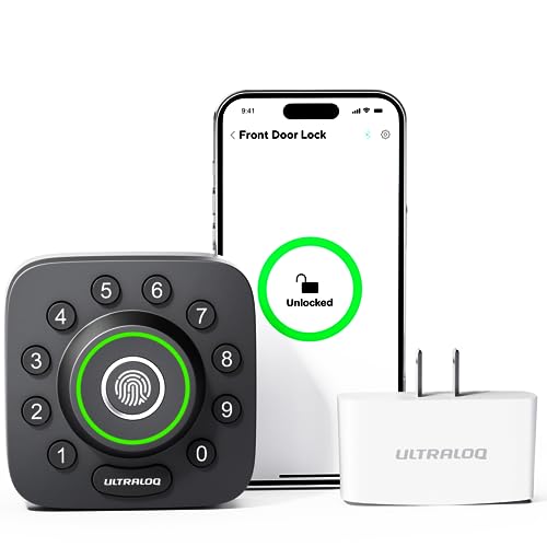 ULTRALOQ U-Bolt Pro Bluetooth Fingerabdruck und Tastatur Elektronisches Smart-Türschloss + WiFi Bridge Adapter von ULTRALOQ