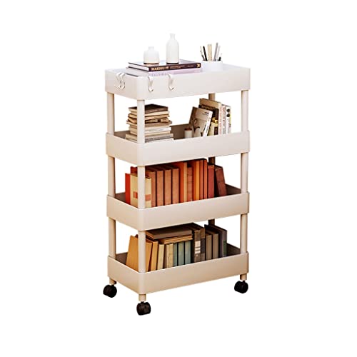 Bücherregal Bücherregal Vierschichtiges Regal Beweglicher Haushaltswagen auf Rädern vom Boden bis zur Decke unter dem Schreibtisch zur Aufbewahrung kleiner Bücherregale Bücherorganizer Bücherregal Bücherregal Vierschichtiges Regal Beweglicher Haushaltswagen auf Rädern vom Boden bis zur Decke unter dem Schreibtisch zur Aufbewahrung kleiner Bücherregale Bücherorganizer von ULTRAWAVE
