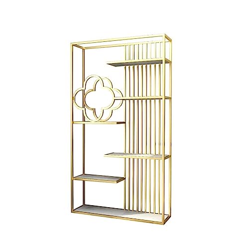Bücherregal Home Bücherregal Büro Partition Dekorative Stand Boden bis Decke Bücherregal Wohnzimmer Veranda Metall Display Ständer Bücherorganizer(A,120 * 30 * 180cm) von ULTRAWAVE