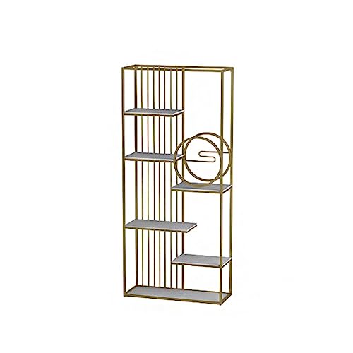 Bücherregal Home Kombination Bücherregal Metall Regal Büro Mehrschichtige Display Ständer Wohnzimmer Partition Dekoration Rack Bücherorganizer(B,100 * 30 * 180cm) von ULTRAWAVE