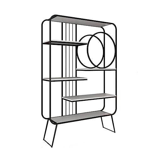 Bücherregal Home Lagerregal Boden Subway Kunst Bücherregal Wohnzimmer Veranda Display Rack Bücherregal Büro Partition Dekoratives Regal Bücherorganizer(C,120 * 30 * 180cm) von ULTRAWAVE