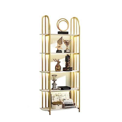 Bücherregal Kreative Beleuchtung Rack Wohnzimmer Display Rack Büro Partition Dekoratives Regal Home Bücherregal Lagerregal Bücherorganizer(A,120 * 30 * 200cm) von ULTRAWAVE