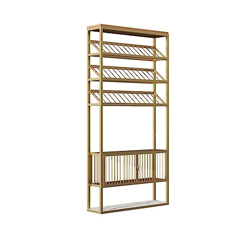 Bücherregal Nordic Metall Weinregal Bar Partition Boden bis Decke Bücherregal Büro Grüne Pflanze Blumenregal Lagerung Display Rack Bücherorganizer(A2-100cm) von ULTRAWAVE