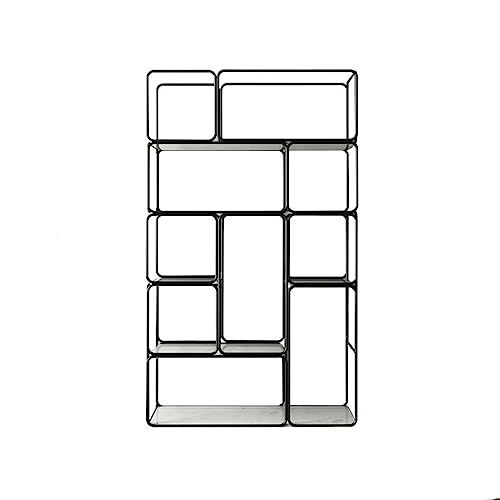 Bücherregal Wohnzimmer Regal Partition Dekorativer Rahmen Schmiedeeisen Nordic Bücherregal Veranda Boden Lagerung Display Ständer Bücherorganizer(B,90 * 34 * 150cm) von ULTRAWAVE