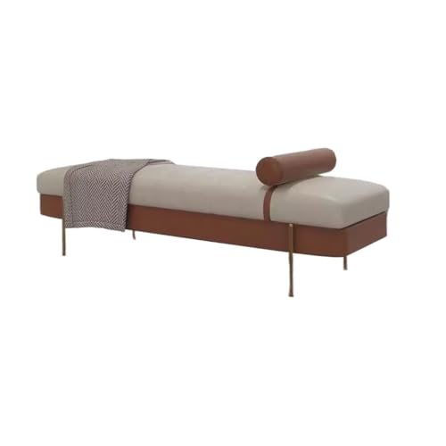 ULTRAWAVE Bettbank Villa Luxus Leder Schlafzimmer Bett Ende Hocker Wohnzimmer Sofa Bank Balkon Freizeit Hocker Ottomane Fürs Bettende von ULTRAWAVE