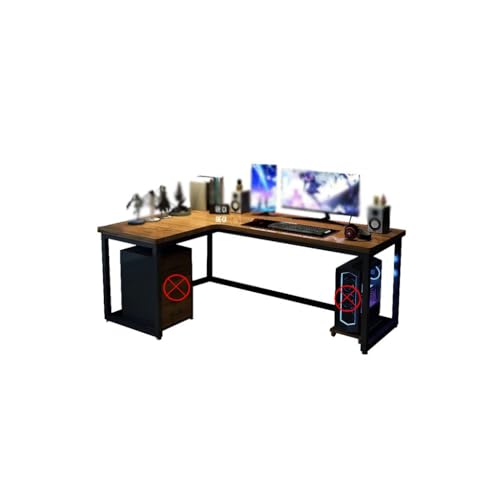 ULTRAWAVE Computertisch Fürs Homeoffice Eck-Computertisch aus Massivholz in L-Form, Eck-Gaming-Schreibtisch for Schlafzimmer Moderner Gaming-Schreibtisch(160cm) von ULTRAWAVE