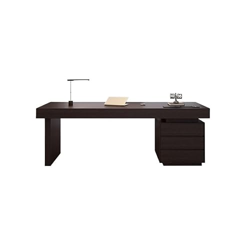 ULTRAWAVE Computertisch Fürs Homeoffice Moderner Schreibtisch aus geräuchertem Massivholz, minimalistischer Computertisch for das Arbeitszimmer zu Hause Moderner Gaming-Schreibtisch(160x70x75cm) von ULTRAWAVE