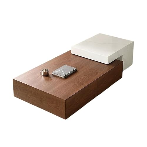 ULTRAWAVE Wohnzimmertische Massivholz Couchtisch Rauchige Farbkombination Design Modernes Wohnzimmer Haushalt Sofatisch(B) von ULTRAWAVE