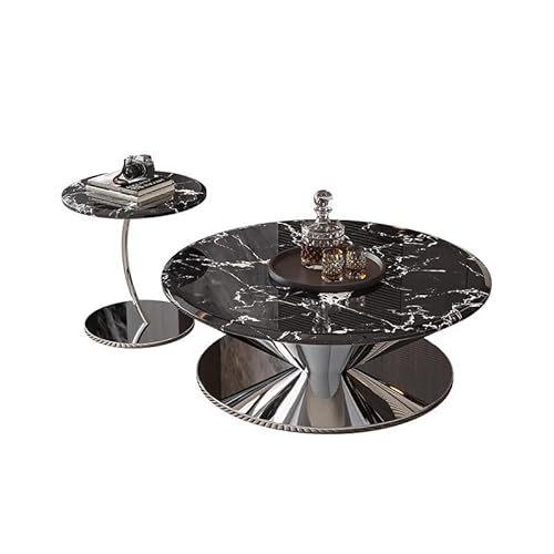 Wohnzimmertische Marmor Runde Fliegende Untertasse Couchtisch Wohnzimmer Haushalt Edelstahl Couchtisch Sofatisch von ULTRAWAVE