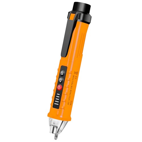 ULTRICS Berührungsloser Spannungsprüfer 12-1000V Digital Kontaktloser Phasenprüfer AC Spannungstester mit LED-Taschenlampe und Summeralarm zur Prüfung von Live/Null-Leitung Stromprüfer Phasenprüfer von ULTRICS