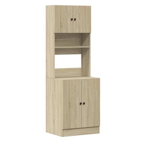 Badschrank Aktenschrank Barschrank Schrank Organizer Küche - Küchenschrank Sonoma-Eiche 60x50x180 cm Holzwerkstoff für Esszimmer Flur Werkstatt Wohnzimmer von ULUYYUC