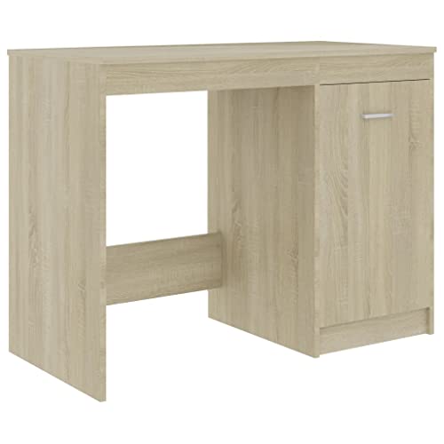 Kleiner Schreibtisch Schreibtische Schminktisch Study Table - Schreibtisch Sonoma-Eiche 100x50x76 cm Holzwerkstoff für Küche Wohnzimmer Jugendzimmer Arbeitszimmer von ULUYYUC