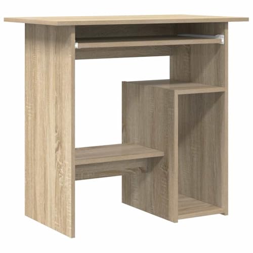 Konferenztisch Gaming Tisch Bartisch Study Table - Schreibtisch Sonoma-Eiche 80x45x74 cm Holzwerkstoff für Wohnzimmer Arbeitszimmer Büro Jugendzimmer von ULUYYUC