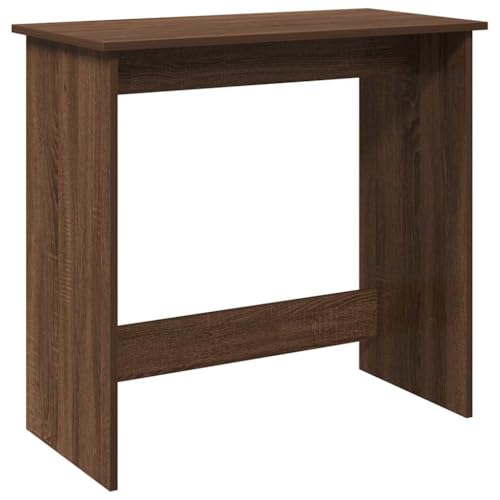 Konferenztisch Schminktisch Office Desk Wohnzimmertisch - Schreibtisch Braun Eichen-Optik 80x40x75 cm Holzwerkstoff für Jugendzimmer Büro Balkon Arbeitszimmer von ULUYYUC