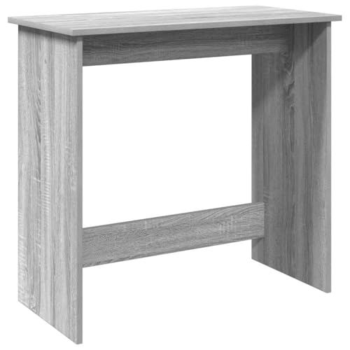 Konferenztisch Schminktisch Office Desk Wohnzimmertisch - Schreibtisch Grau Sonoma 80x40x75 cm Holzwerkstoff für Jugendzimmer Büro Balkon Arbeitszimmer von ULUYYUC
