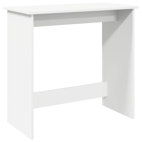 Konferenztisch Schminktisch Office Desk Wohnzimmertisch - Schreibtisch Weiß 80×40×75 cm Holzwerkstoff für Jugendzimmer Büro Balkon Arbeitszimmer von ULUYYUC