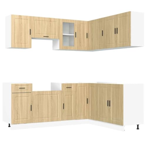 Küchenunterschränke Küchenunterschrank Aktenschrank Beistellschrank Küche - 11-TLG. Küchenschrank-Set Porto Sonoma-Eiche Holzwerkstoff für Flur Arbeitszimmer Werkstatt Esszimmer Küchenunterschränke Küchenunterschrank Aktenschrank Beistellschrank Küche - 11-TLG. Küchenschrank-Set Porto Sonoma-Eiche Holzwerkstoff für Flur Arbeitszimmer Werkstatt Esszimmer von ULUYYUC