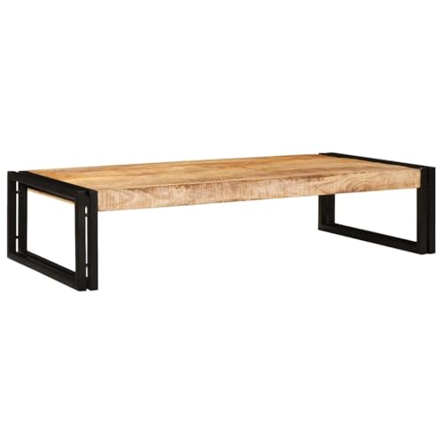 ULUYYUC Badezimmer Regal 100x50x23 cm aus massivem Mango Holz und Eisen Modernes Sideboard mit rechteckiger Form für kleine Badezimmer Flur und Schlafzimmer von ULUYYUC