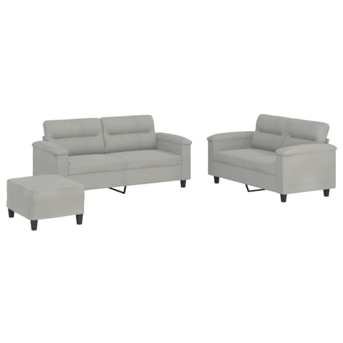 ULUYYUC Balkonsofa Big Sofa Lesesessel Moderne Sessel - 3-TLG. Sofagarnitur mit Kissen Hellgrau Mikrofasergewebe für Wohnzimmer Küche Schlafzimmer Esszimmer ULUYYUC Balkonsofa Big Sofa Lesesessel Moderne Sessel - 3-TLG. Sofagarnitur mit Kissen Hellgrau Mikrofasergewebe für Wohnzimmer Küche Schlafzimmer Esszimmer von ULUYYUC