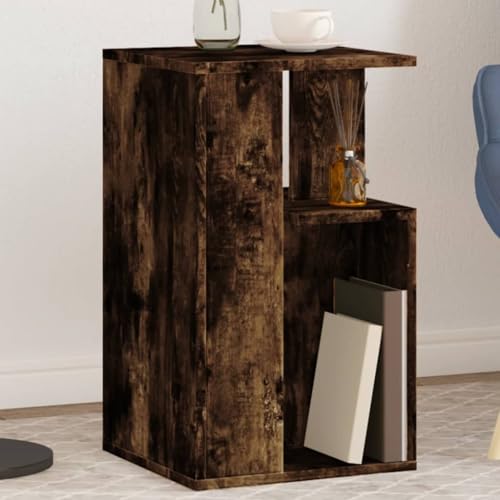 ULUYYUC Beistelltisch Räuchereiche Holzwerkstoff 35x35x60 cm Modern mit Stauraum Schmaltisch für Wohnzimmer Schlafzimmer Flur ULUYYUC Beistelltisch Räuchereiche Holzwerkstoff 35x35x60 cm Modern mit Stauraum Schmaltisch für Wohnzimmer Schlafzimmer Flur von ULUYYUC