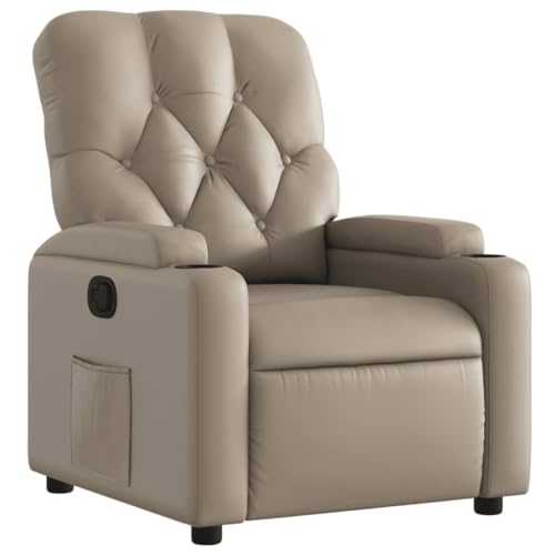 ULUYYUC Bequemer Sessel Seselstuhl Wohnzimmer Office Chair Reading Chair - Relaxsessel Cappuccino-Braun Kunstleder für Wohnzimmer Outdoor Küche Büro von ULUYYUC