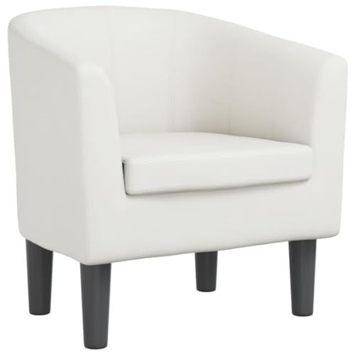 ULUYYUC Bequemer Stuhl Gaming Chair Sessel Wohnzimmer Bequem Seselstuhl Wohnzimmer - Clubsessel Weiß Kunstleder für Outdoor Balkon Esszimmer Wohnzimmer von ULUYYUC