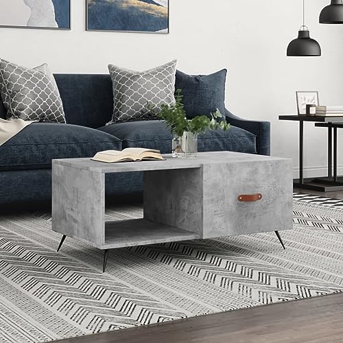 ULUYYUC Betongrau Couchtisch mit Stauraum und Tür aus Holzwerkstoff Eisenbeine 90x50x40 cm Elegant für Wohnzimmer Schlafzimmer ULUYYUC Betongrau Couchtisch mit Stauraum und Tür aus Holzwerkstoff Eisenbeine 90x50x40 cm Elegant für Wohnzimmer Schlafzimmer von ULUYYUC