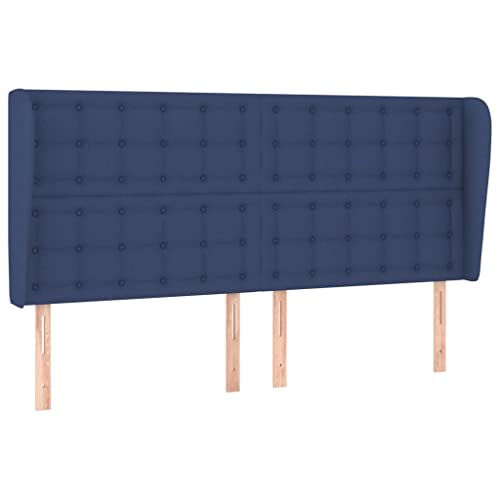 ULUYYUC Bettrückwände Wandpolster Bett Kopfteil Kopfteil Bett - Kopfteil mit Ohren Blau 203x23x118/128 cm Stoff für Bett Herbergen Schlafräume Gästezimmer ULUYYUC Bettrückwände Wandpolster Bett Kopfteil Kopfteil Bett - Kopfteil mit Ohren Blau 203x23x118/128 cm Stoff für Bett Herbergen Schlafräume Gästezimmer von ULUYYUC