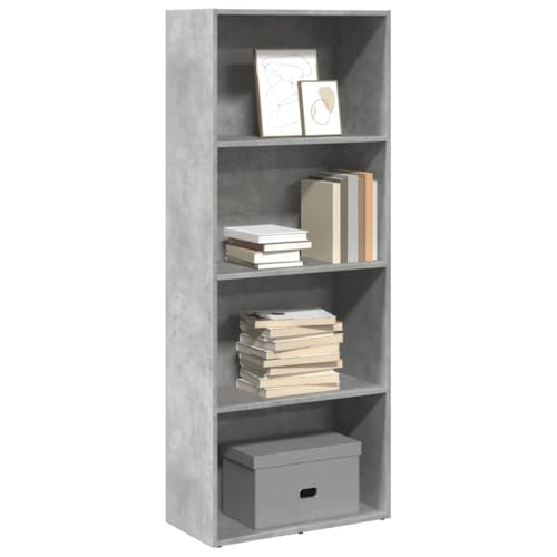 ULUYYUC Bücherregal Betongrau 60x30x152 cm aus Holzwerkstoff | Schmaler Regalschrank mit 5 Ebenen | Stabiles Aufbewahrungsmöbel für Wohnzimmer, Büro und Küche ULUYYUC Bücherregal Betongrau 60x30x152 cm aus Holzwerkstoff | Schmaler Regalschrank mit 5 Ebenen | Stabiles Aufbewahrungsmöbel für Wohnzimmer, Büro und Küche von ULUYYUC