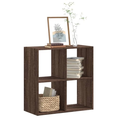 ULUYYUC Bücherregal Braun Eichen-Optik 68,5x32x68,5 cm Holzwerkstoff Schmaler Hochschrank mit 4 Fächern als Raumteiler für Wohnzimmer und Büro ULUYYUC Bücherregal Braun Eichen-Optik 68,5x32x68,5 cm Holzwerkstoff Schmaler Hochschrank mit 4 Fächern als Raumteiler für Wohnzimmer und Büro von ULUYYUC