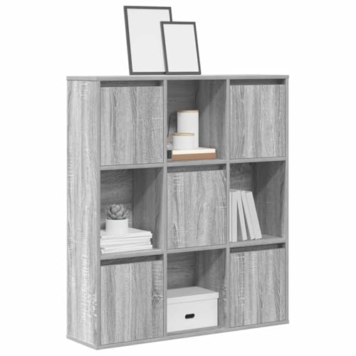 ULUYYUC Bücherregal Grau Sonoma 89x24x101,5 cm Holzwerkstoff Schmaler Hochschrank mit Türen Aufbewahrungsschrank für Wohnzimmer Küche Abstellraum ULUYYUC Bücherregal Grau Sonoma 89x24x101,5 cm Holzwerkstoff Schmaler Hochschrank mit Türen Aufbewahrungsschrank für Wohnzimmer Küche Abstellraum von ULUYYUC
