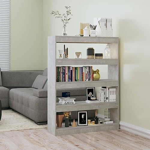 ULUYYUC Bücherregal Raumteiler Betongrau 100x30x135 cm aus Holzwerkstoff Schmaler Regalschrank mit Wandhalterung für Wohnzimmer Flur und Mehrzwecknutzung ULUYYUC Bücherregal Raumteiler Betongrau 100x30x135 cm aus Holzwerkstoff Schmaler Regalschrank mit Wandhalterung für Wohnzimmer Flur und Mehrzwecknutzung von ULUYYUC