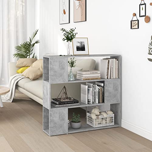 ULUYYUC Bücherregal Raumteiler Schrank Betongrau 100x24x94 cm Modernes Design Holzwerkstoff Regalschrank mit 3 Fächern für Wohnzimmer Aufbewahrung und Raumgestaltung ULUYYUC Bücherregal Raumteiler Schrank Betongrau 100x24x94 cm Modernes Design Holzwerkstoff Regalschrank mit 3 Fächern für Wohnzimmer Aufbewahrung und Raumgestaltung von ULUYYUC