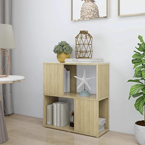 ULUYYUC Bücherregal Sonoma-Eiche 60x24x63 cm Holzwerkstoff Schmaler Regalschrank mit 2 Etagen Modernes Design Eckregal für Wohnzimmer Küche Balkon ULUYYUC Bücherregal Sonoma-Eiche 60x24x63 cm Holzwerkstoff Schmaler Regalschrank mit 2 Etagen Modernes Design Eckregal für Wohnzimmer Küche Balkon von ULUYYUC